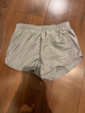 Nike Girls medium grey dri fit shorts liner bottoms